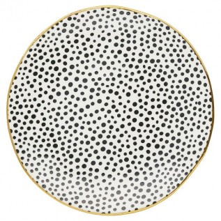 Обідня тарілка Dot black 26 см.