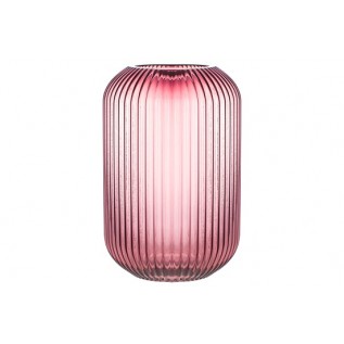 Ваза скляна Tulip dark pink 28 см.